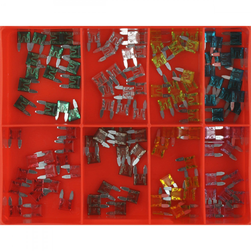 120Pc Mini Blade Fuse Assortment - 3 To 30Amp