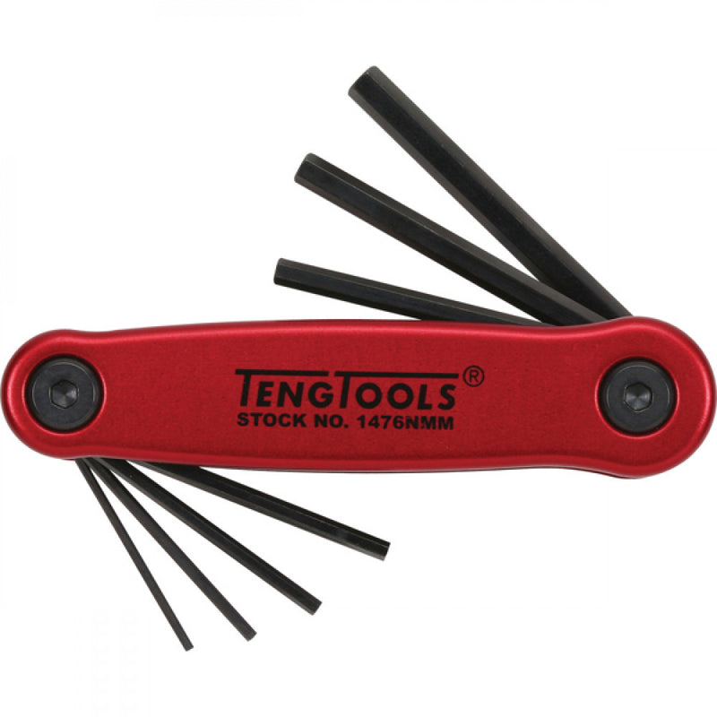 Teng 7Pc Fold-Up Mm Hex Key Set - 1.5-6.0mm