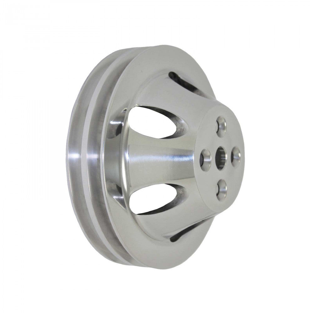 CHEVY BIG BLOCK DOUBLE-GROOVE ALUMINUM SHORT WATER PUMP PULLEY