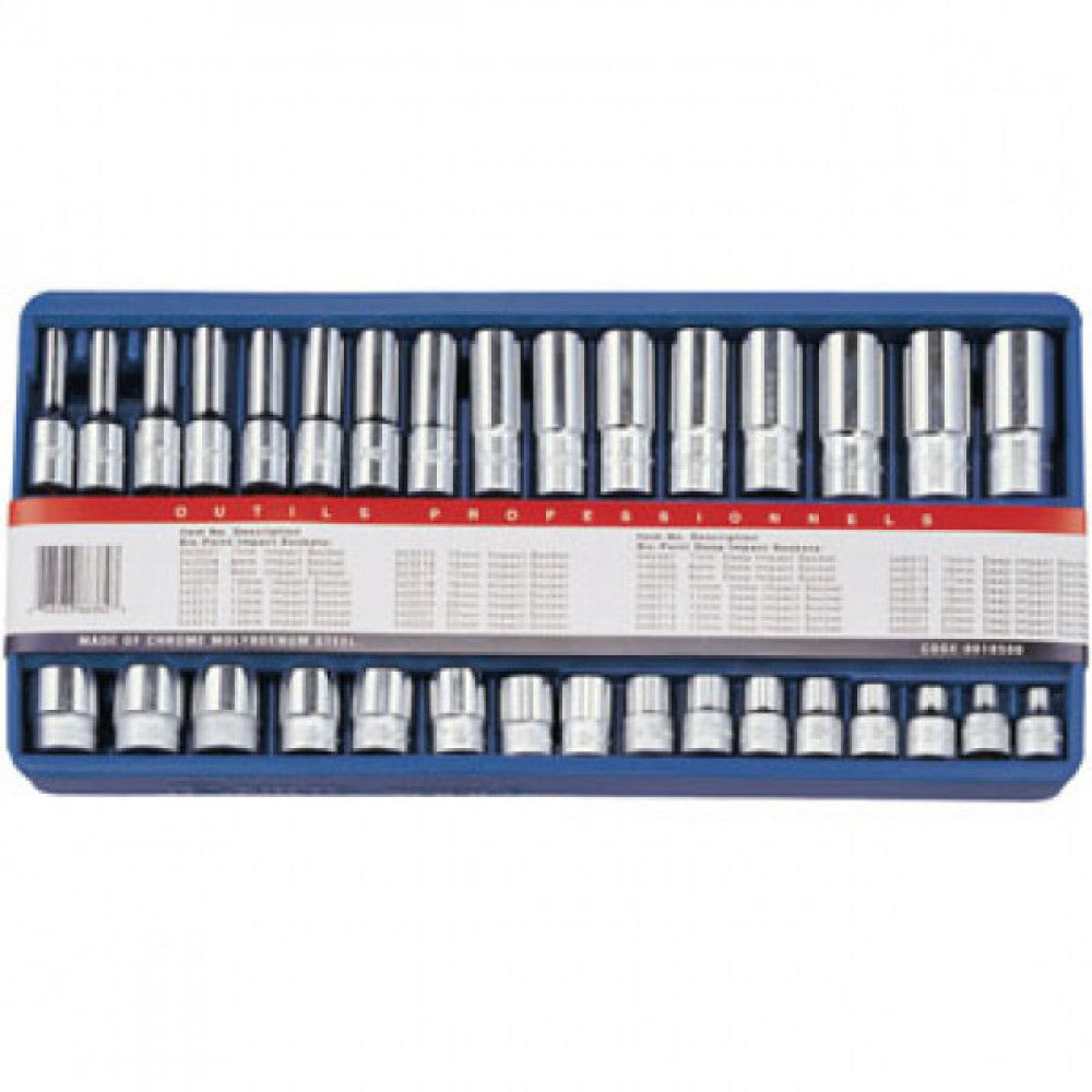 Genius 32Pc 3/8" Drive Standard And Deep Socket Set