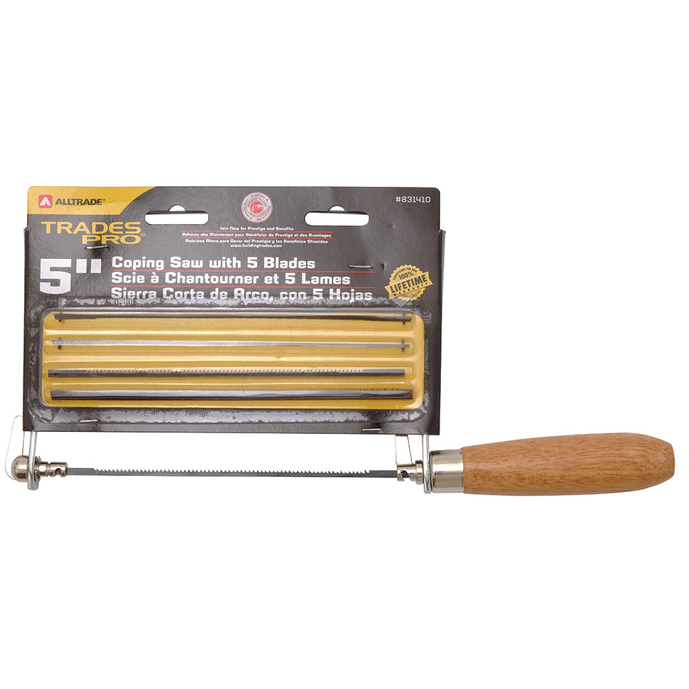 Trades Pro 165mm Coping Saw With 5 Blades