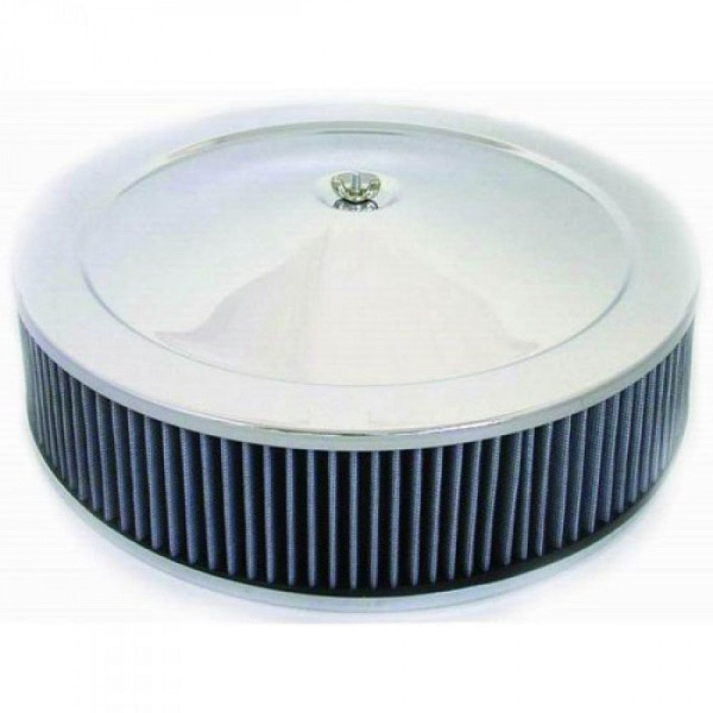 Afterburner Air Cleaner 14x3 (Chrome/Paper Element) - Drop/Base Each #8024