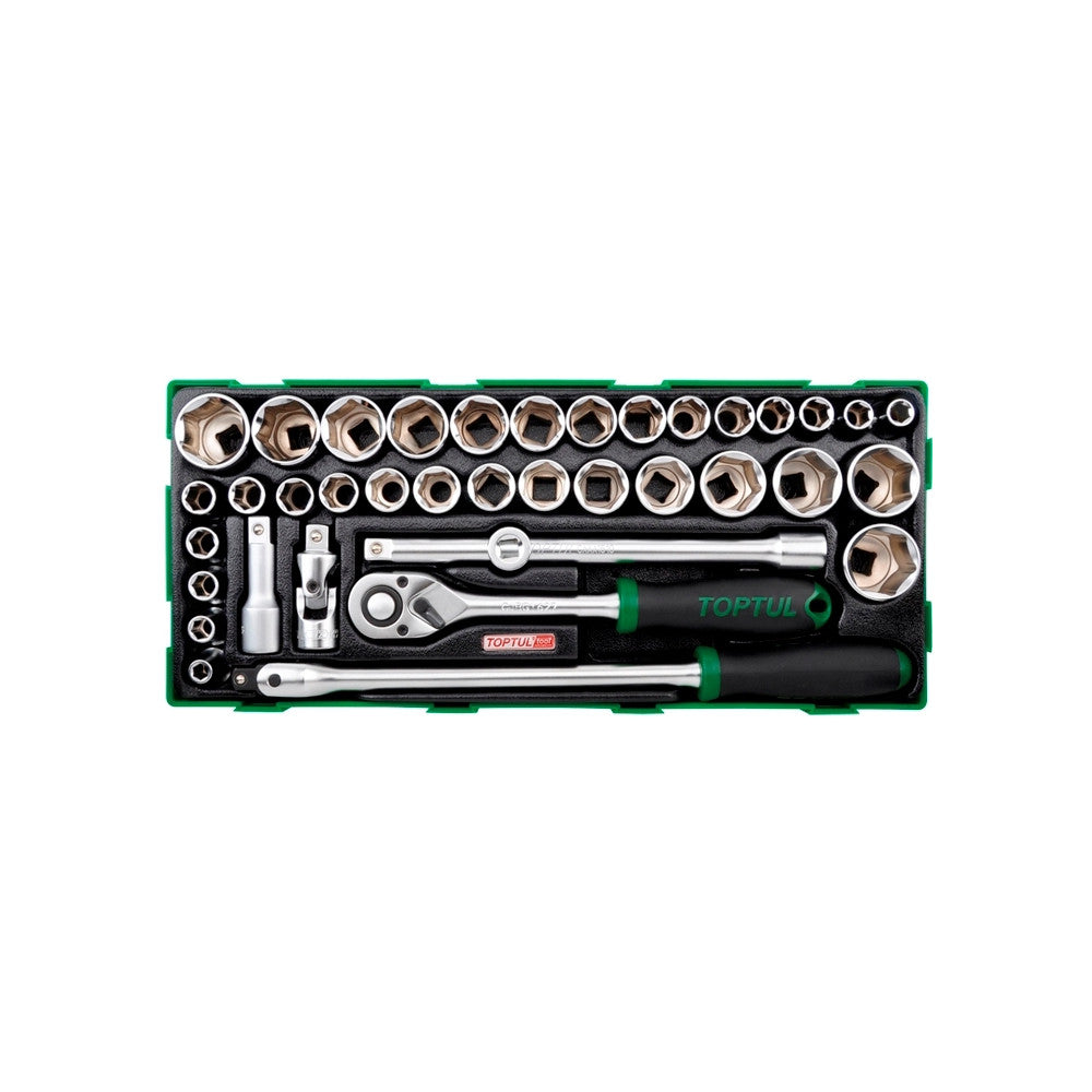 Toptul 1/2” Drive Combination Socket Set 38 Pce