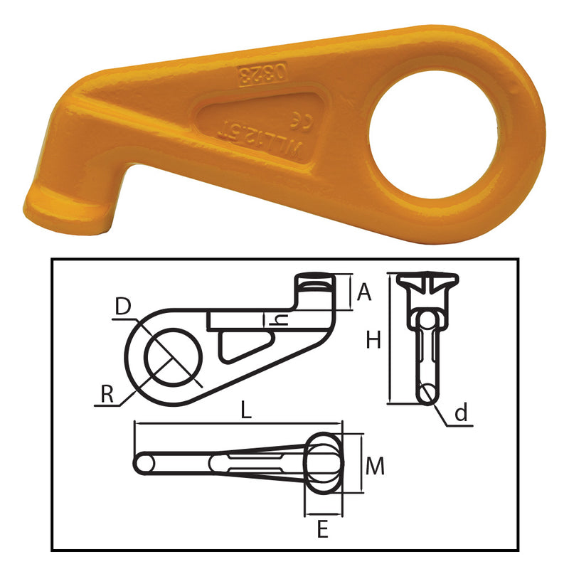 ITM G80 Eye Container Hook - Straight