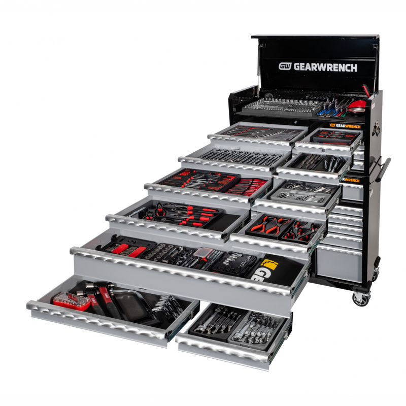 GearWrench  - 8 Drawer Chest + 11 Drawer Roller Cabinet + 501Pc Tool Set 89920