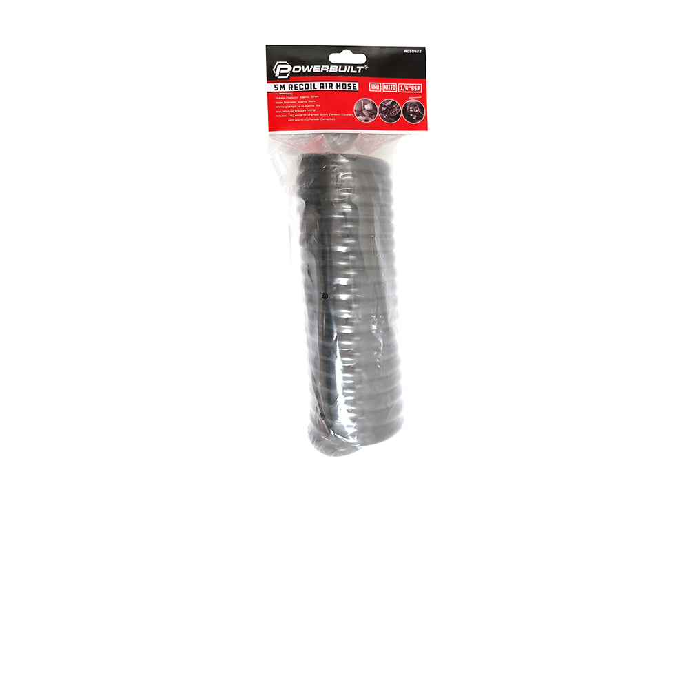 Powerbuilt 5M Recoil Air Hose With Accessories