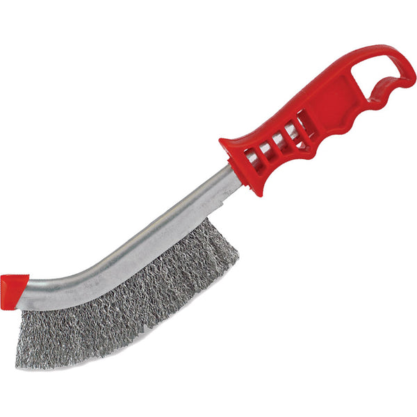 Itm Wire Brush Red Handle - Steel Wire