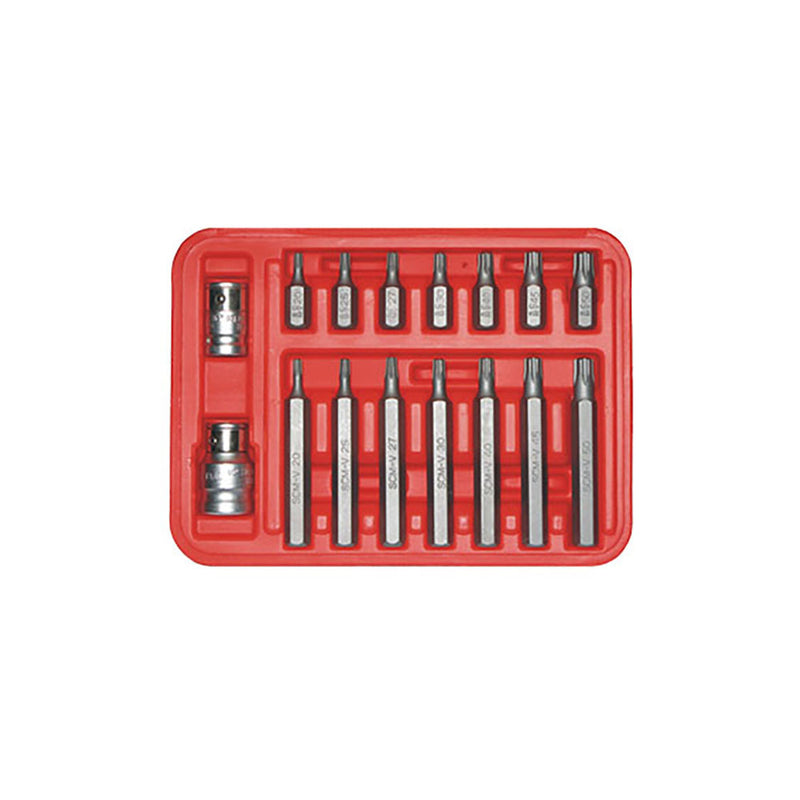 T&E Tools 16 Piece, 5 Point Tamper Torx-Plus Bits