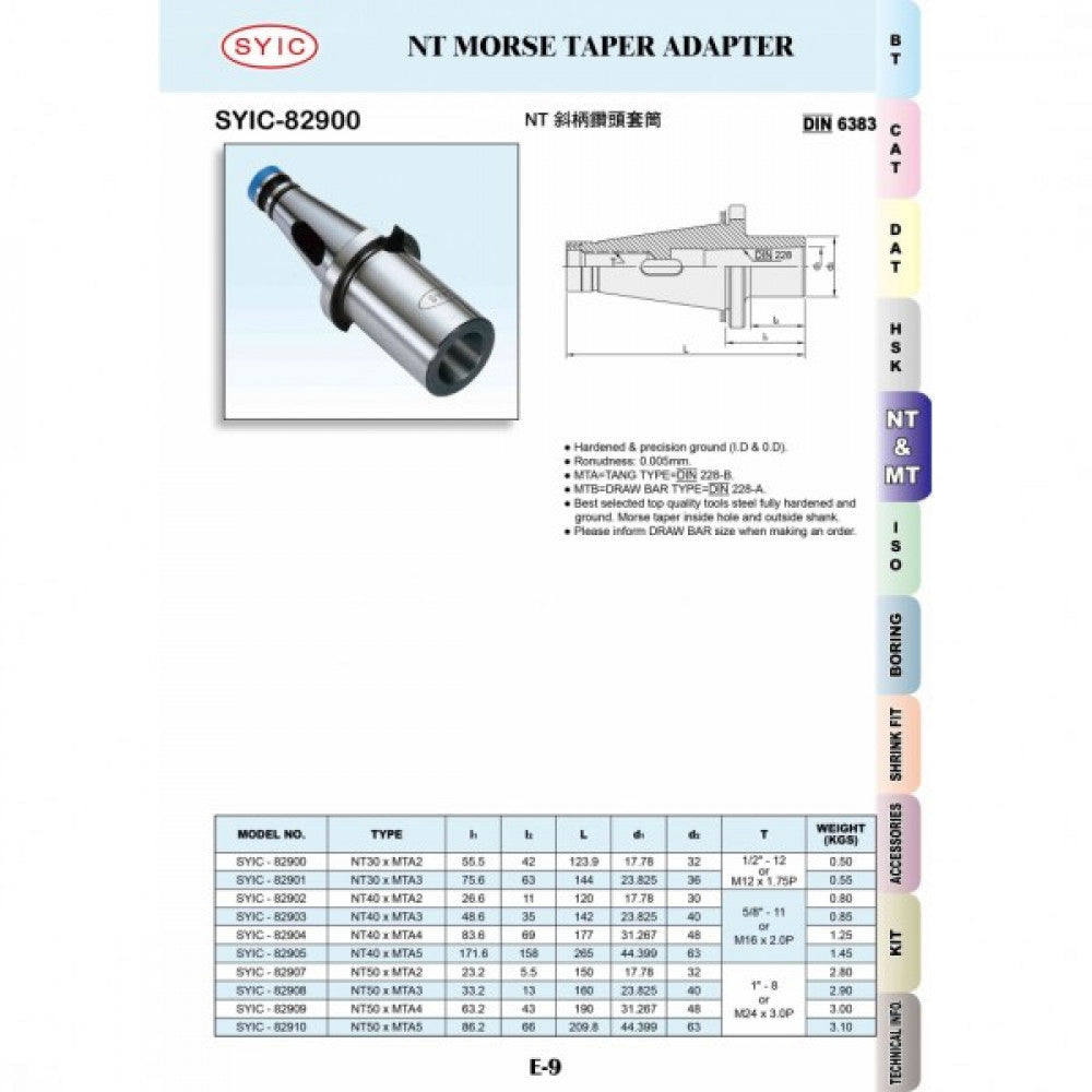 ISO50x5MT Adaptor