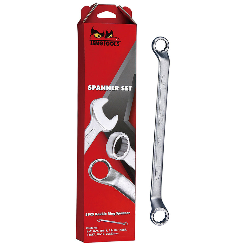 Teng 8Pc Double Ring Spanner Set (Mm)