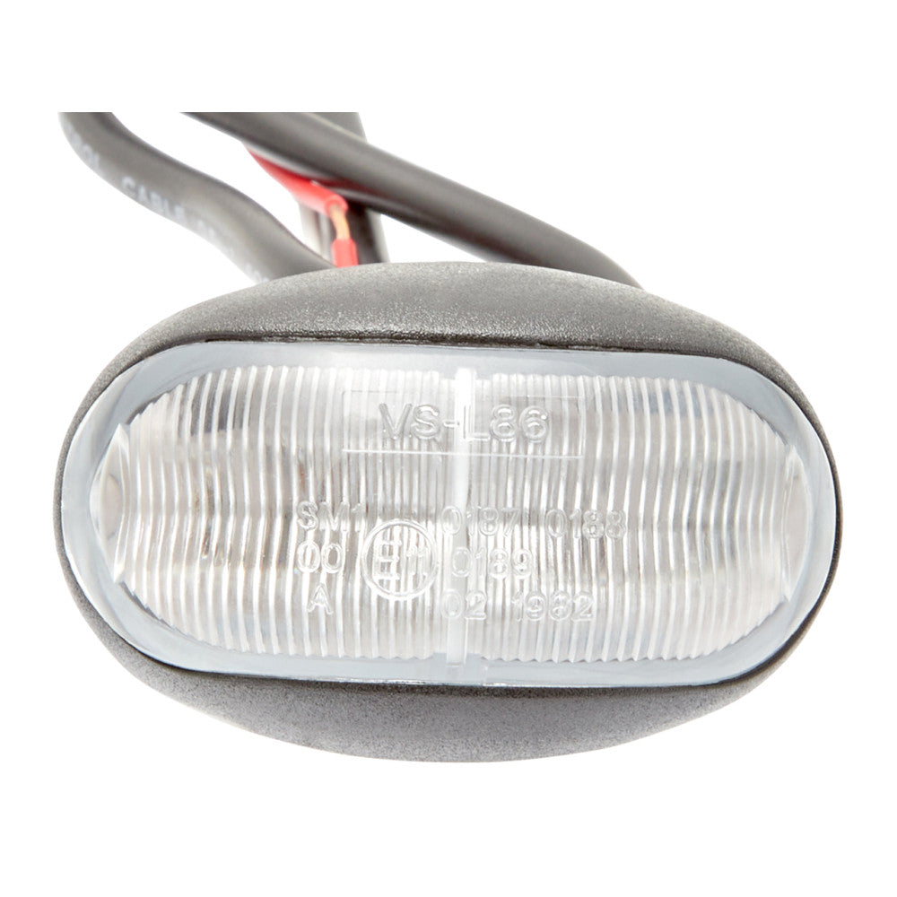 Amber & Red Oval LED Multi Volt Marker Light - 55 x 35mm