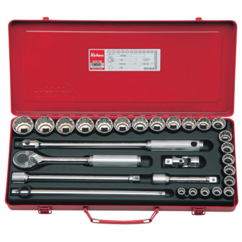 Koken - 1/2" Dr Socket Set 28pc 10-32mm 12 Point