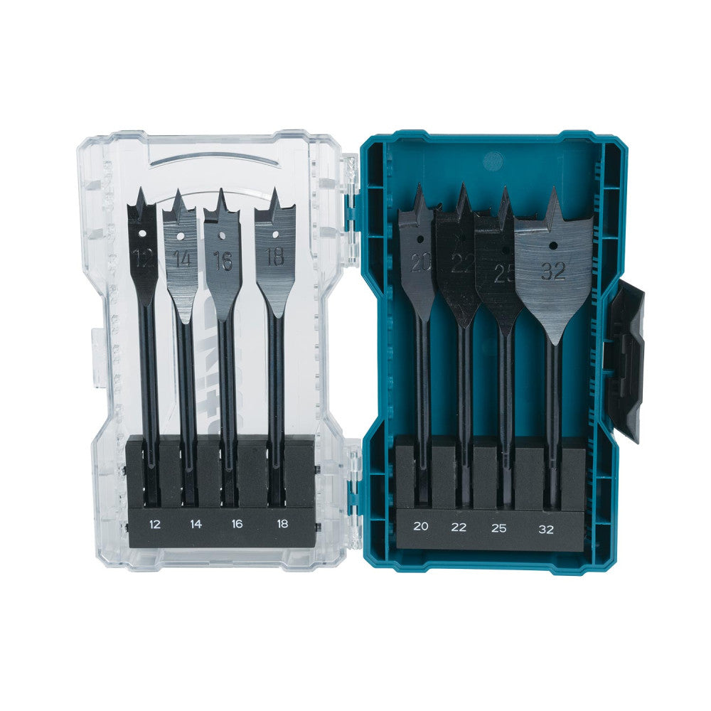 8 Piece Flat Bit Set 1/4" Hex Shank