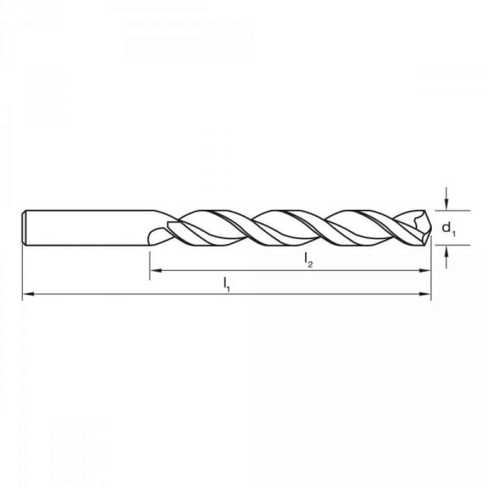 12.7mm Tin Coated DHJ Drill