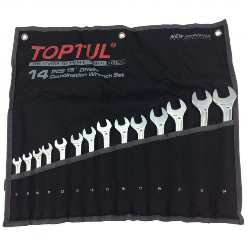 Toptul Metric Roe Wrench Set 8-24mm 14Pc