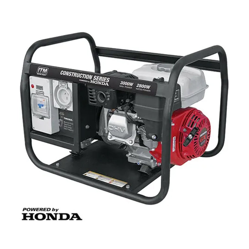 ITM 3.75Kva Generator Petrol 3000W Peak W/Honda Gx