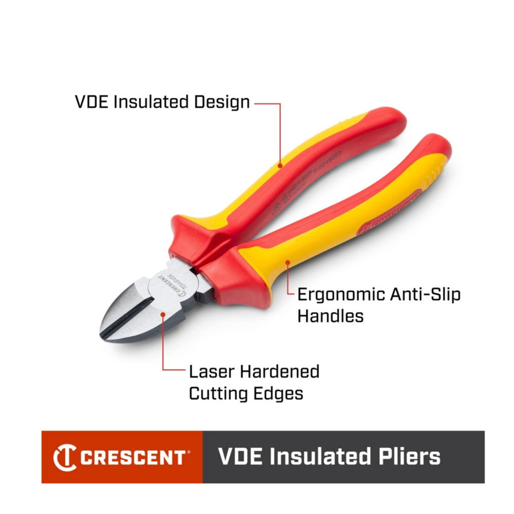 Crescent 180mm/7in. VDE Insulated Diagonal Cutting Pliers