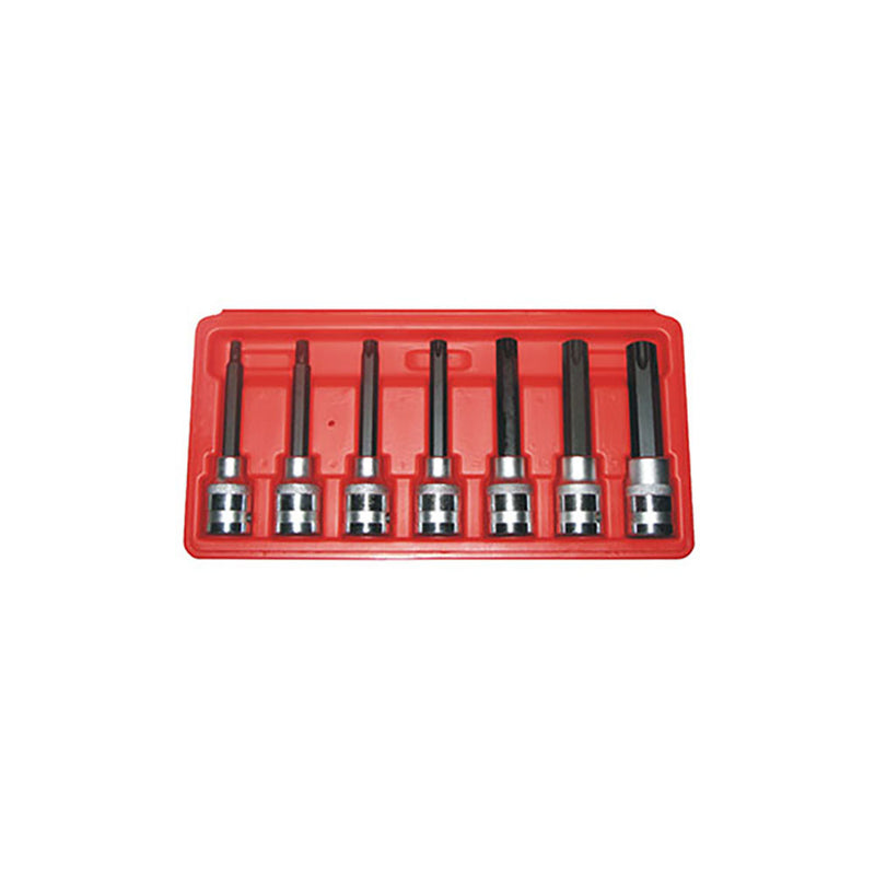 T&E Tools 1/2" Dr. T30-T70 Tamper Torx Socket Set 100mm