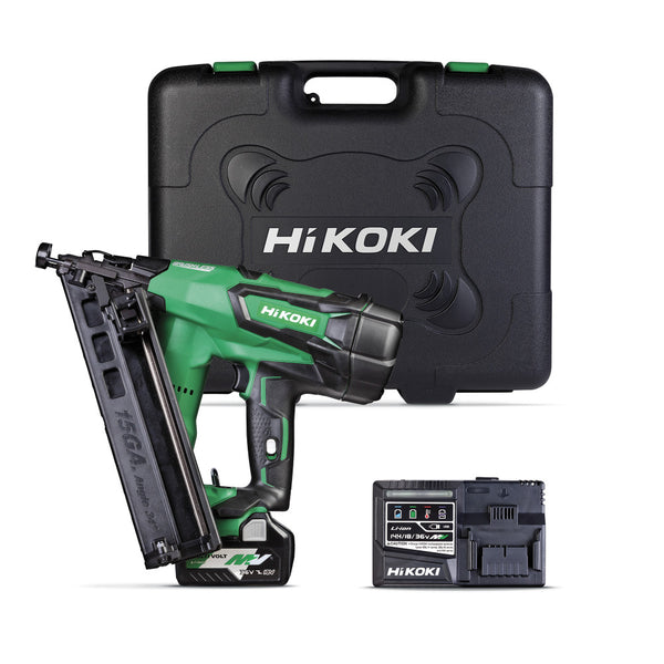 HiKOKI 18V Gasless 15G Angled Brad Nailer 65mm  - Multi Volt Kit