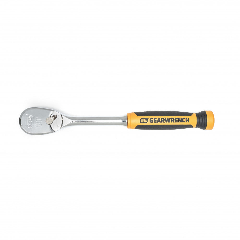 3 Pc. 1/4”, 3/8” & 1/2” Drive 90 Tooth Cushion Grip Ratchet Set
