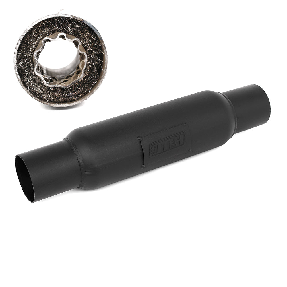 2.5" I.D Inlet/Outlet 10" Body Resonator Stainless Steel Packed Exhaust Silencer