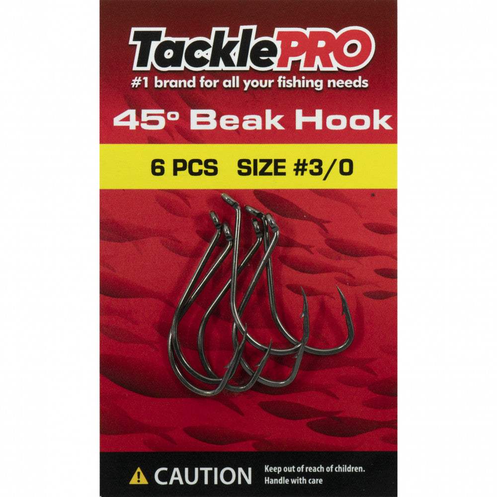 Tacklepro 45Deg. Beak Hook #3/0 - 6Pc