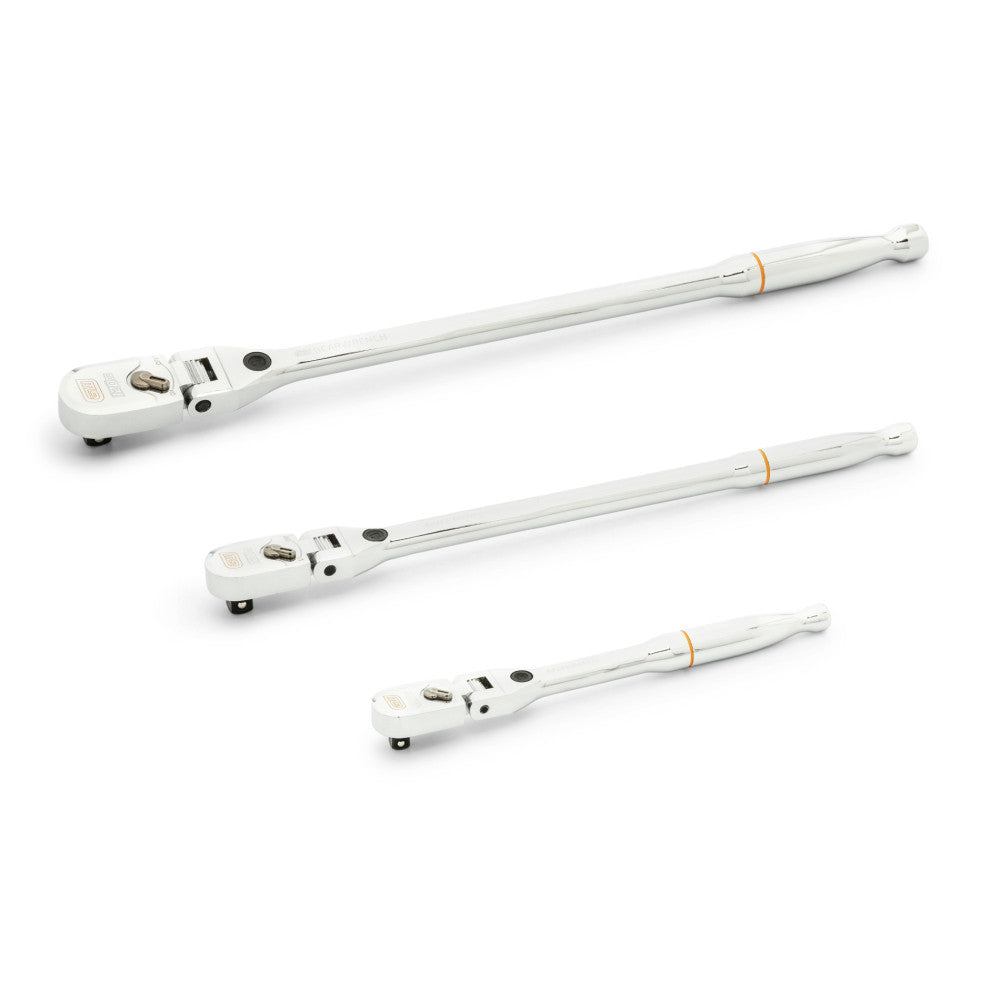 GEARWRENCH 3 Pc. 1/4", 3/8", 1/2" Drive 120XP Locking Flex Head Ratchet Set