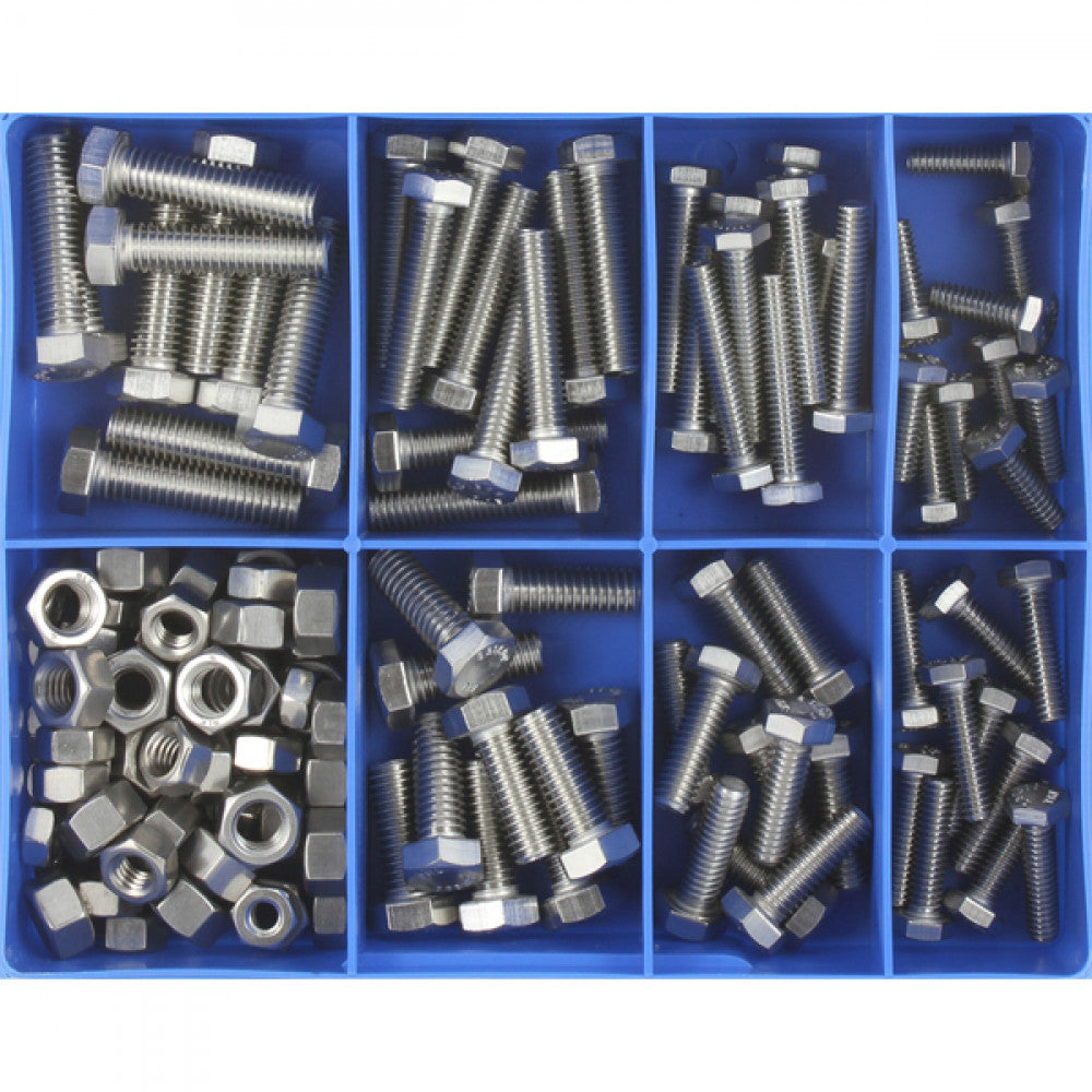 140Pc Unc Set Screw & Nut Assortment 316/A4