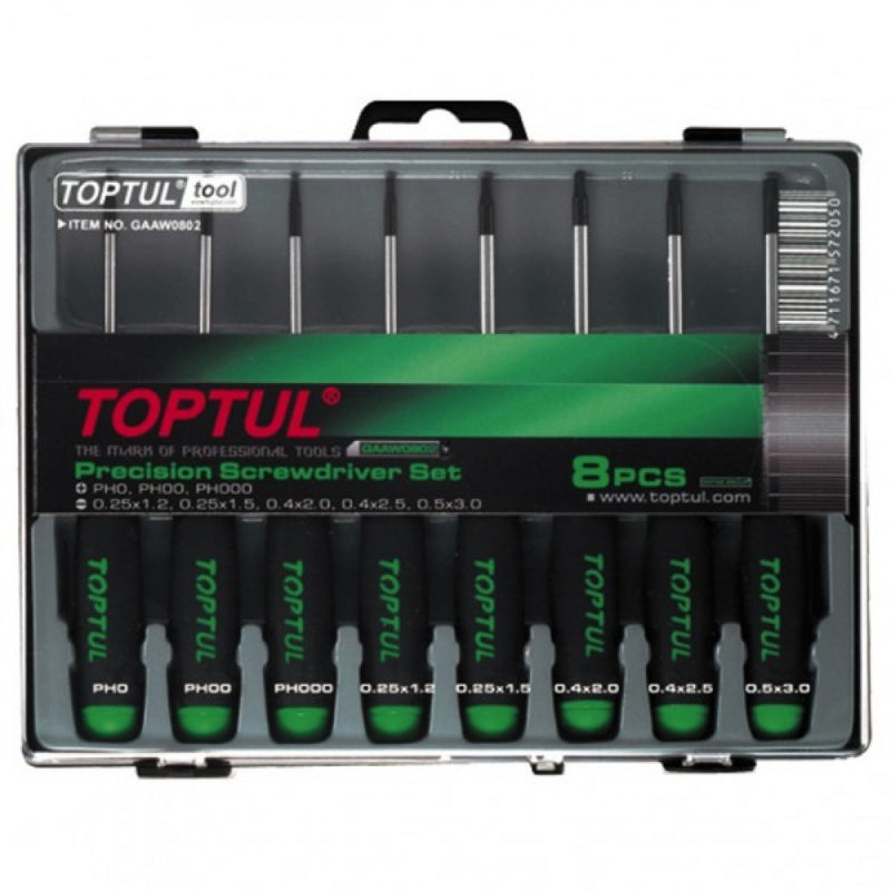 Toptul Precision Screwdriver Set 8 Piece