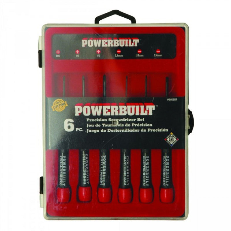 Powerbuilt 6Pc Precision Screwdriver Set