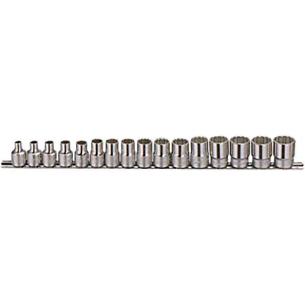 Genius 3/8" Drive 16Pc 12Pt Socket Set