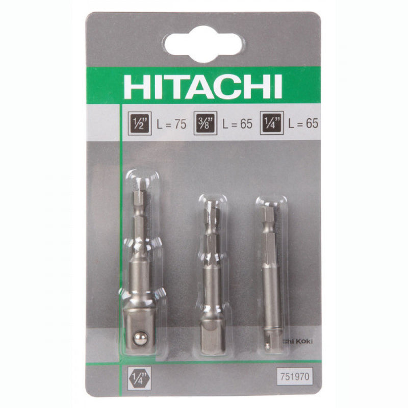 HIKOKI & Hitachi 3pc Impact Driver/Wrench Adaptor Set