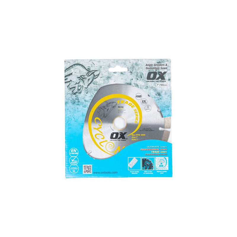 OX Premium Turbo Segmented Blade 180mm - Concrete/General Purpose