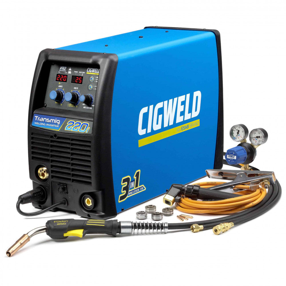 CIGWELD TRANSMIG 220i MACHINE Mig,Tig & Stick 15amp