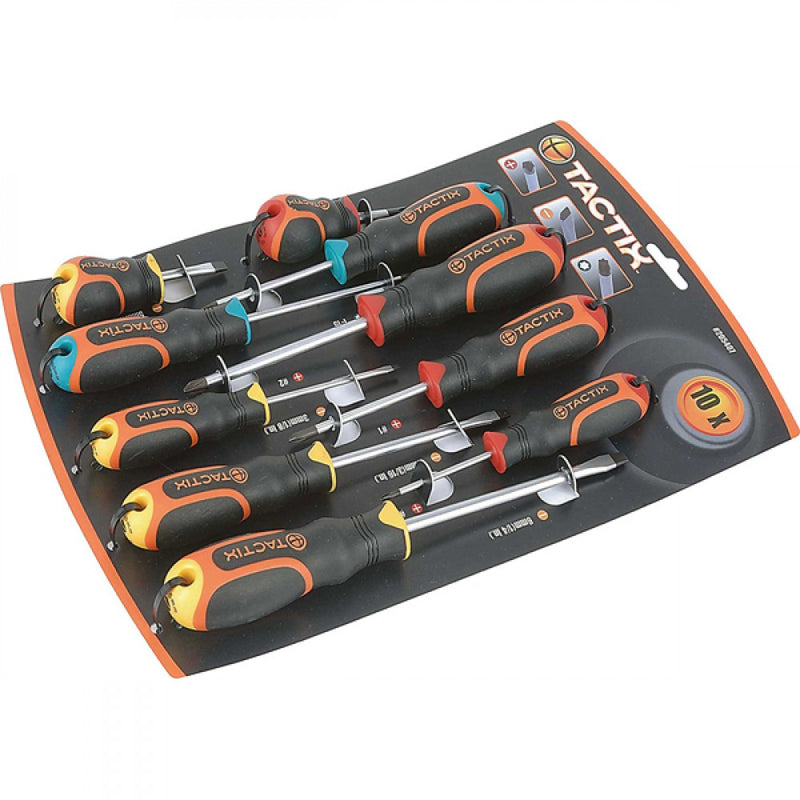 Tactix - 10Pc Screwdriver Set