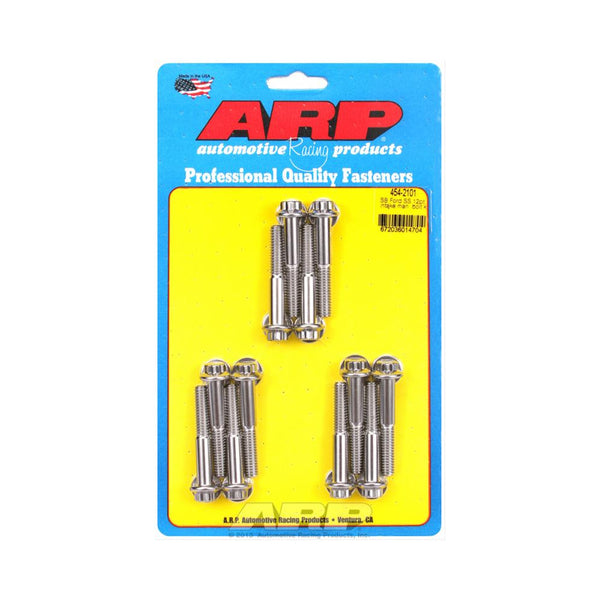 Arp Intake Manifold Bolt Kit, 12-Point Head S/S Suit SB Ford #ARP454-2101
