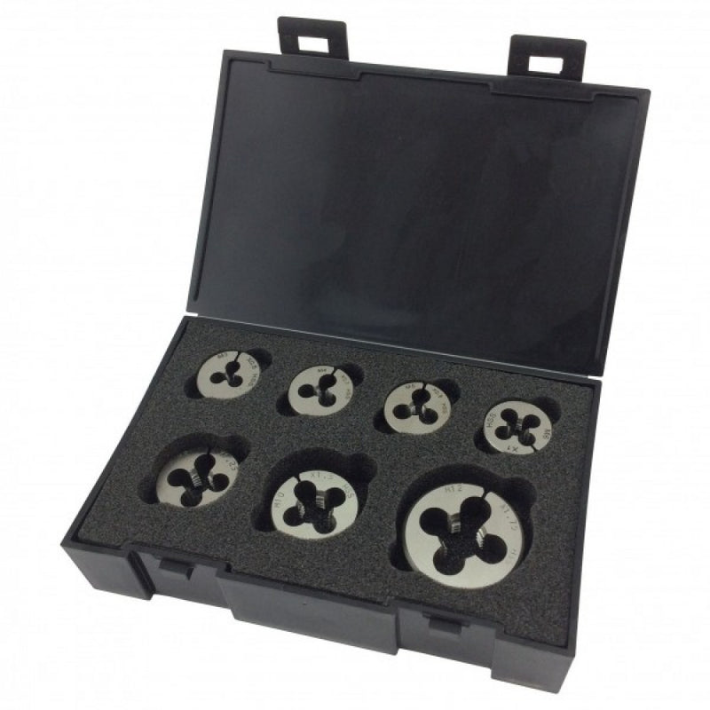 M3-M12 HSS Die Set 7 Pce 
In Plastic Case