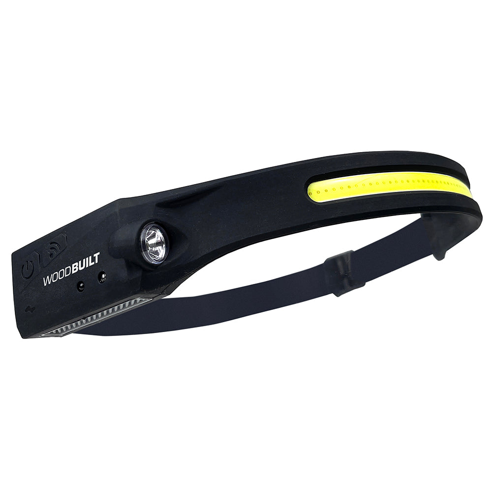 Woodbuilt Rechargeable LED Head Light 350 Lumen With Motion Sensor