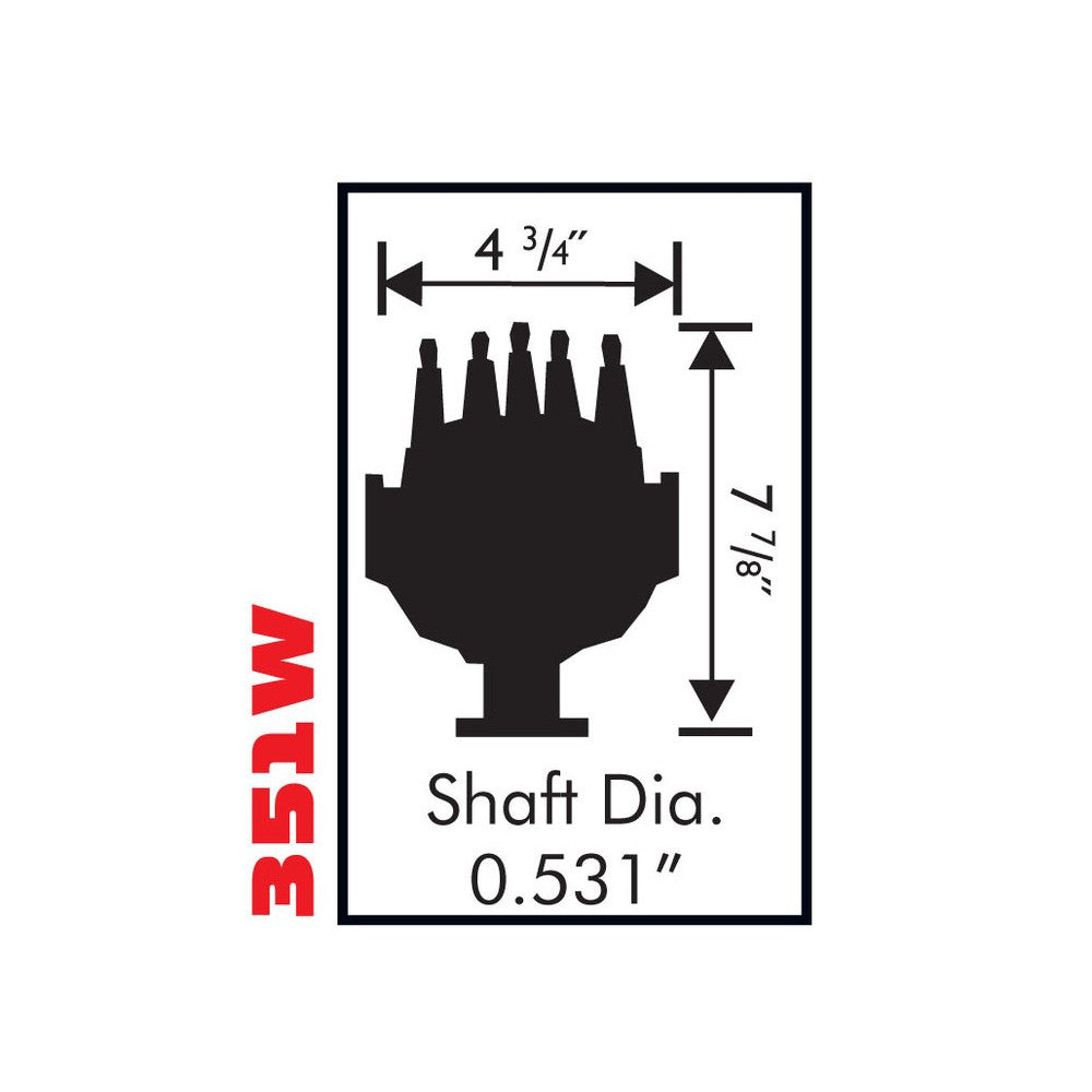 MSD Ignition Pro-Billet Small Cap Distributor Ford 351W Red#MSD8578