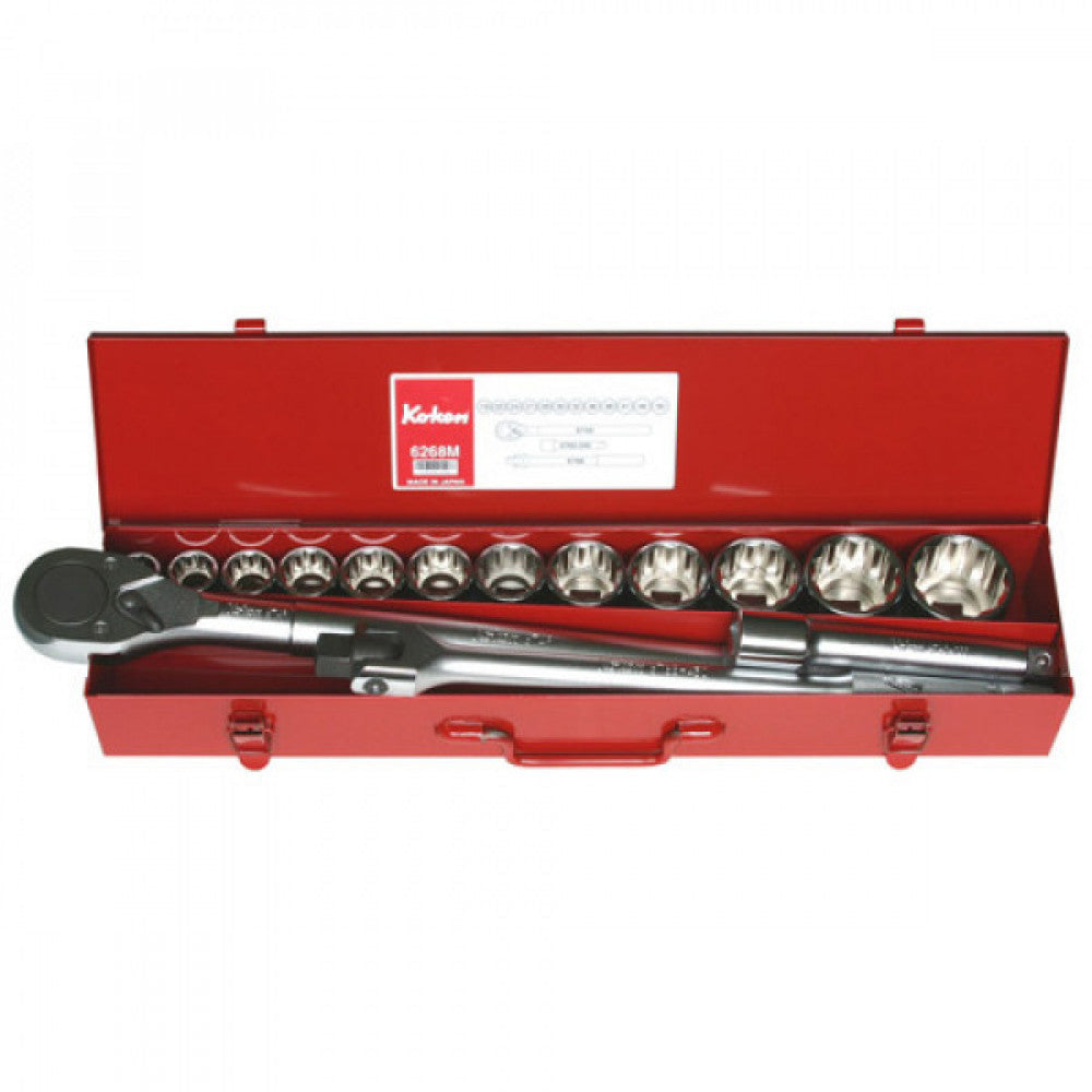 Koken 3/4"Dr Socket Set 15pc 19 50mm