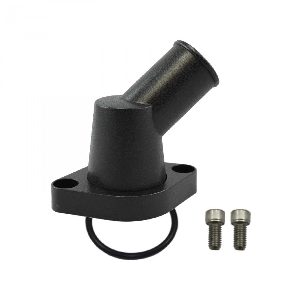 TSP Water Neck Chev Small Block – 45 Degree Swivel - Black Alloy Each#TSP8455BK