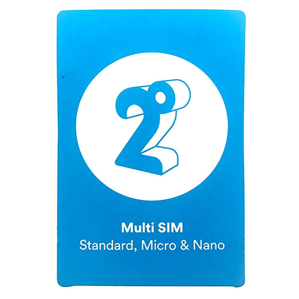 Activated 2 Degrees Pre Pay Full Size Sim Card With $20 Credit