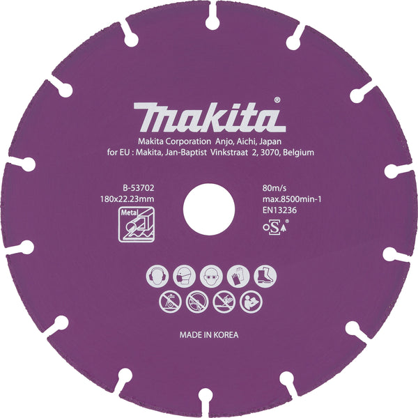 Makita Diamond Circular Saw Wheel 180mm Vac Brazed
