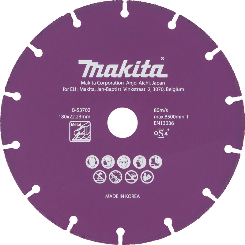 Makita Diamond Circular Saw Wheel 180mm Vac Brazed