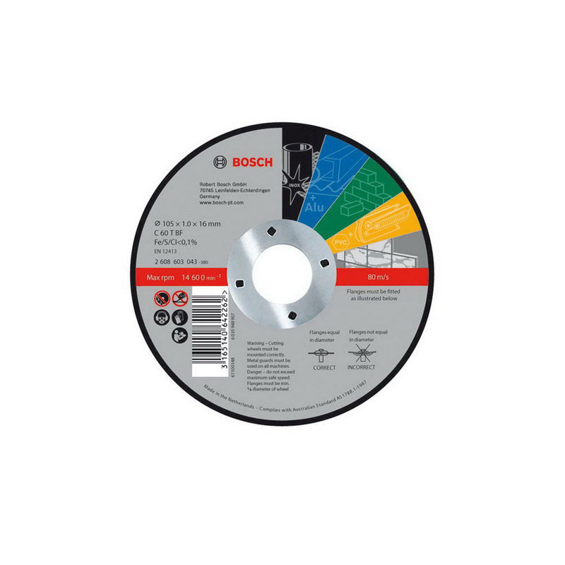 Bosch Multimaterial Cutting DiscØ 105 x 1.0 x 16 mm