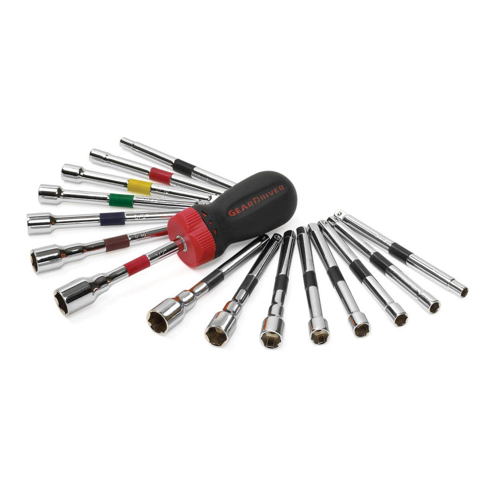 GearWrench Nut Driver Set GearDriver MET/SAE 16Pc
