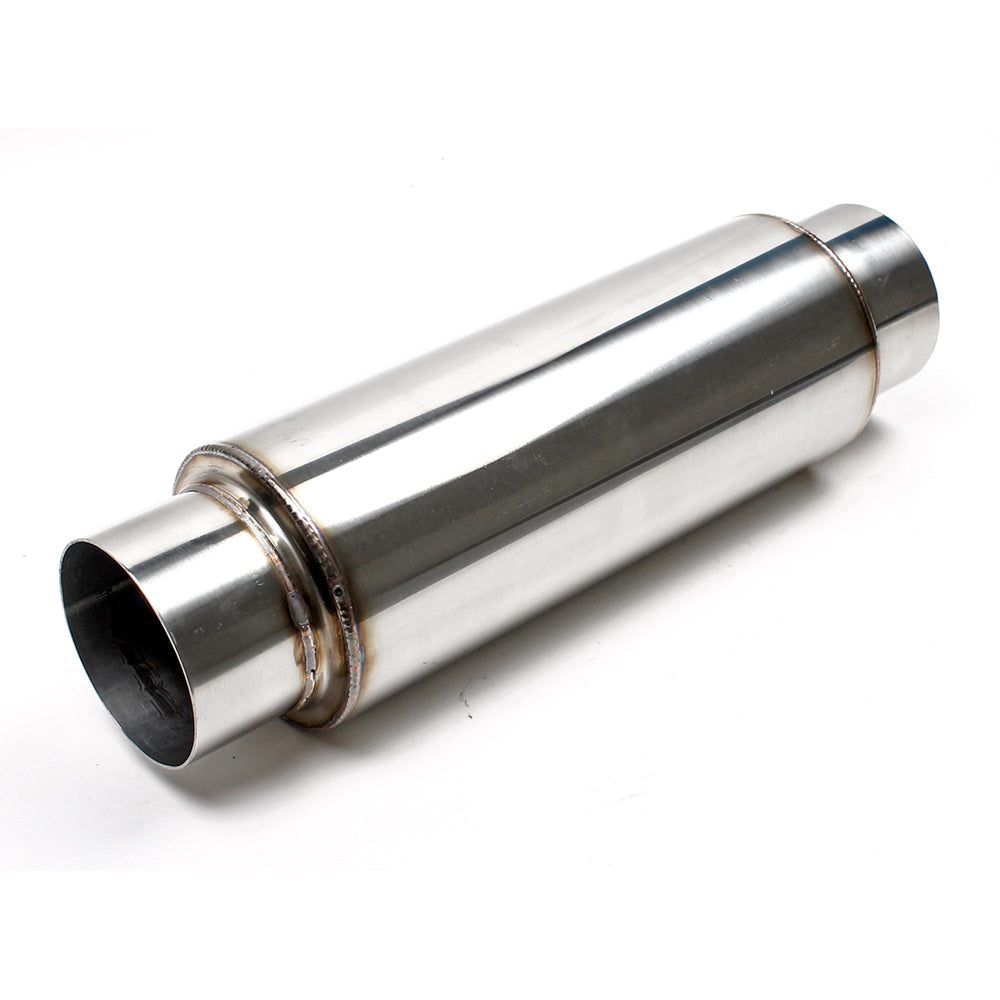 3.0" I.D Inlet/Out 10" Body Resonator Stainless Wool Packed (304 Stainless)