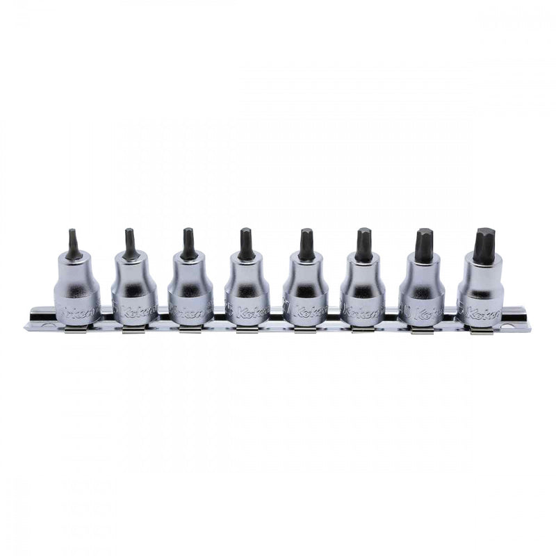 Koken 3/8" Dr Hex Socket Set 8pc 3-12mm 38mm