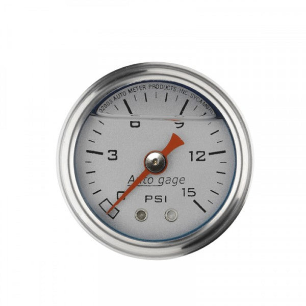 AutoGage 1-1/2" Fuel Pressure Gauge, 0-15psi