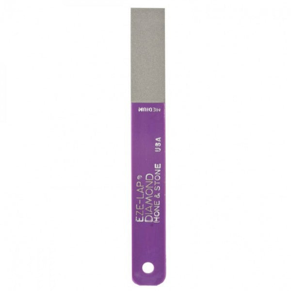 Diamond Hone Medium (400) 3/4"x2" Pad On A 6"x3/4" Purple Plastic Handle
